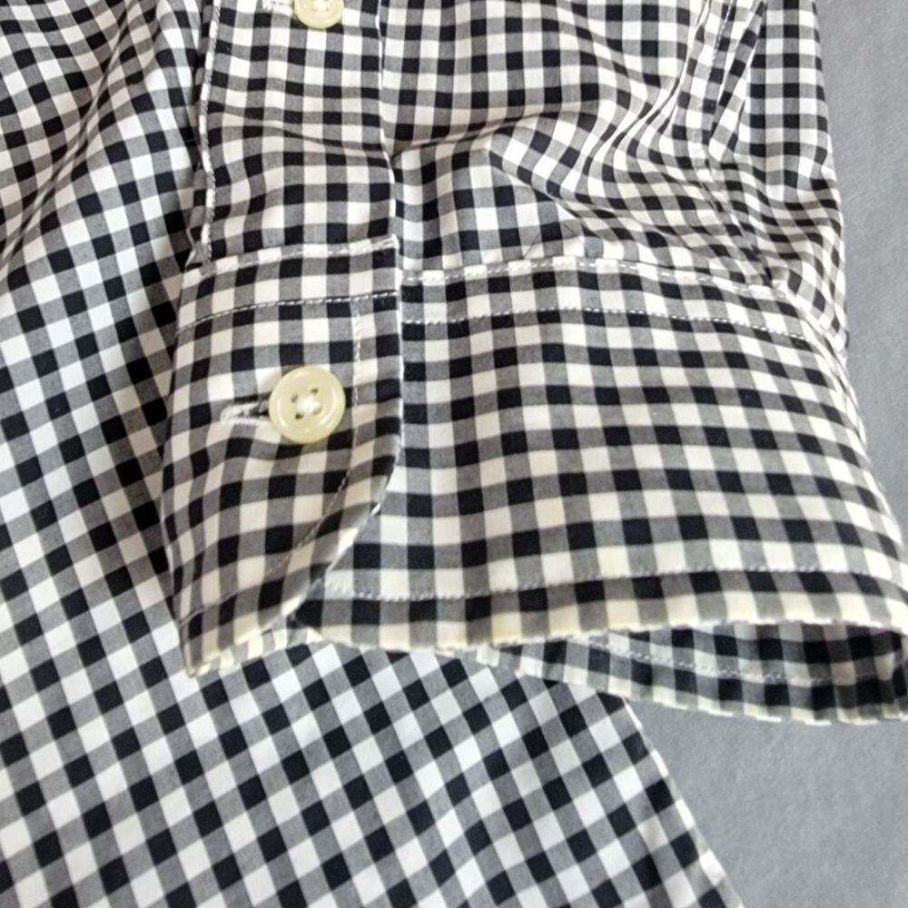 Ralph Lauren Classic Fit Men’s XL Gingham Button Down Shirt Black White - Picture 4 of 8